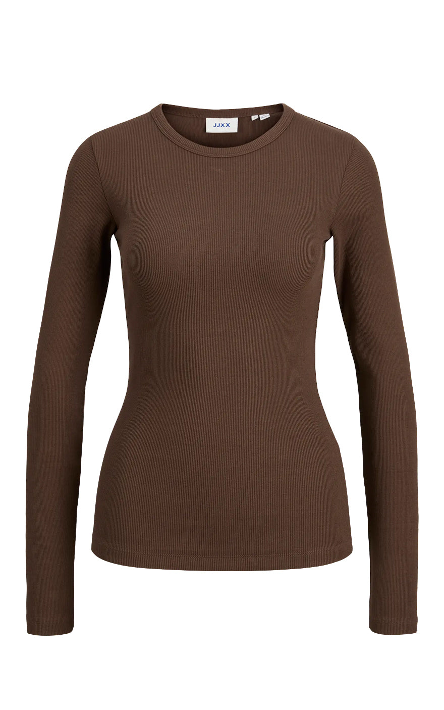 Freya Long Sleeve Rib Tee in Bracken