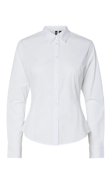 Sussi Long Sleeve Button Up Shirt in Bright White