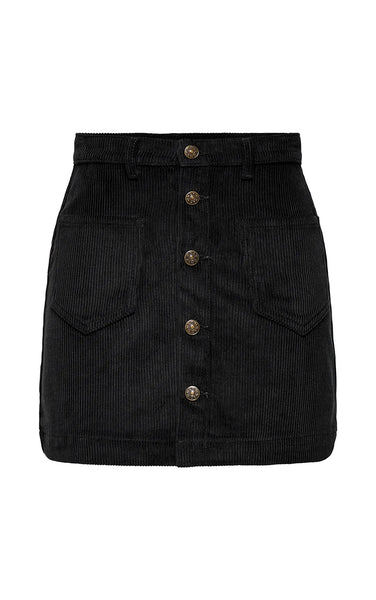 Amazing Cord Skirt in Black