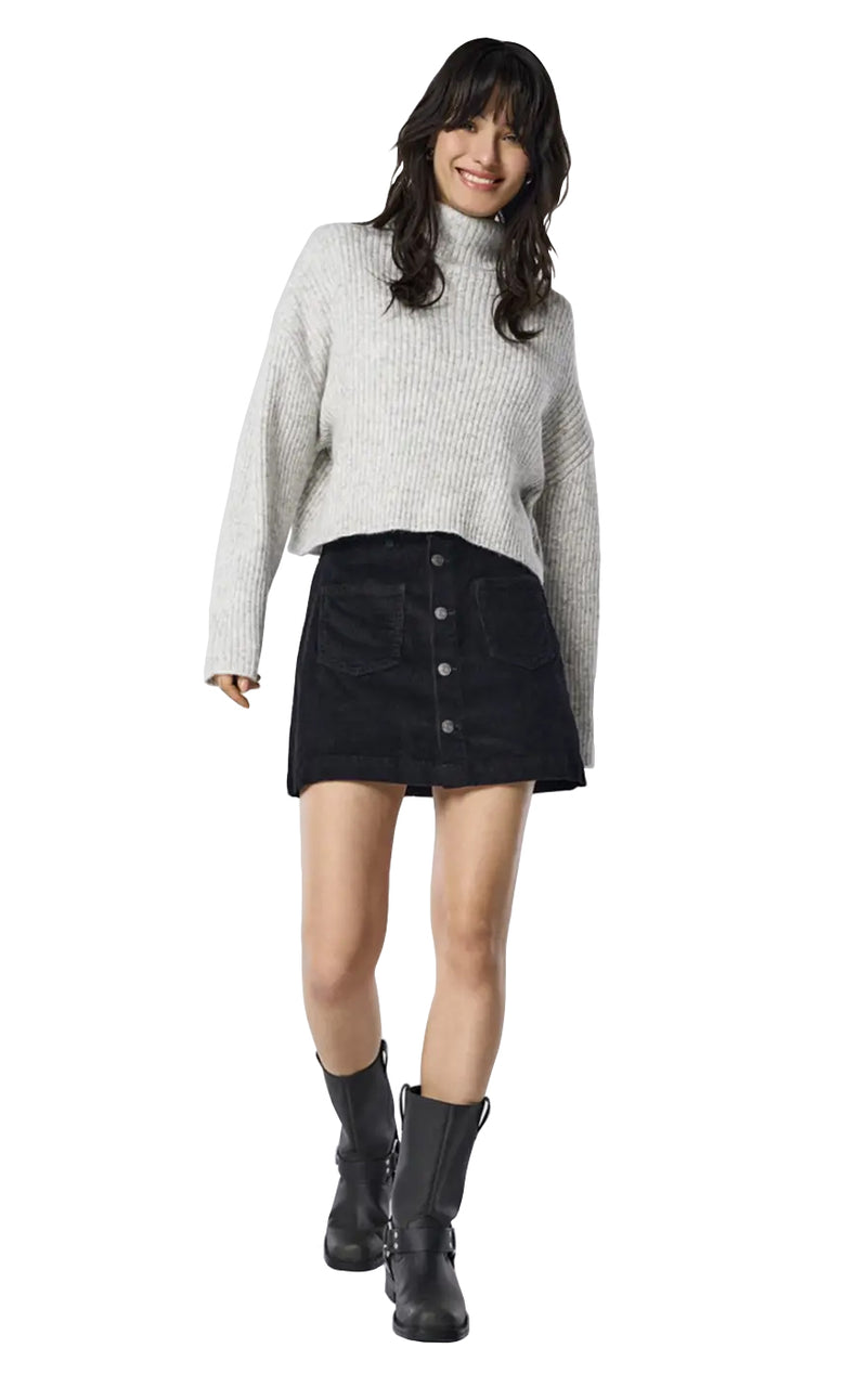 Amazing Cord Skirt in Black