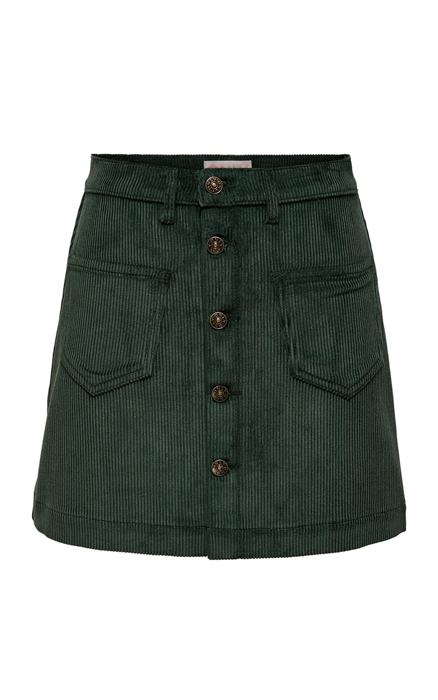 Amazing Cord Skirt in Green Gables