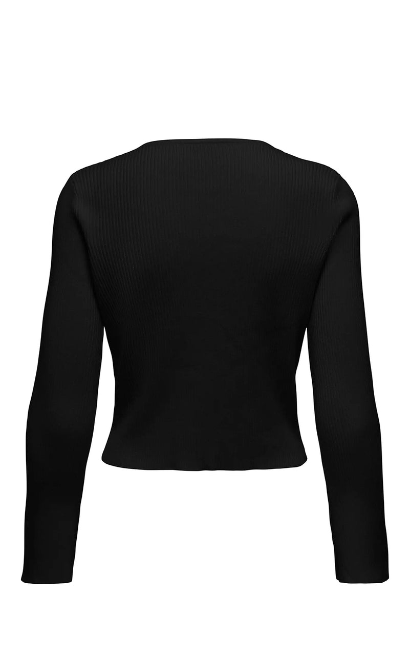 Cottbus 2-Way Zip Cardigan in Black