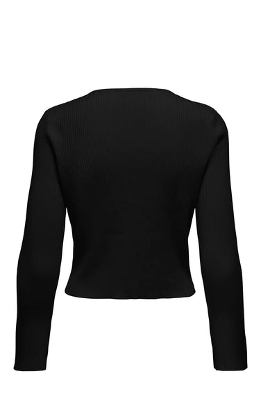 Cottbus 2-Way Zip Cardigan in Black