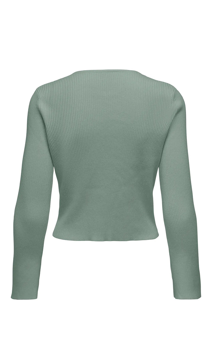 Cottbus 2-Way Zip Cardigan in Lily Pad
