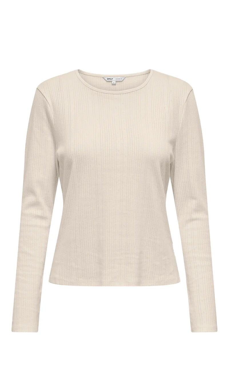 Bremen O-Neck Long Sleeve Top in Birch