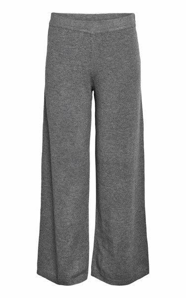Nouria Wide Leg Pant in Medium Gray Melange