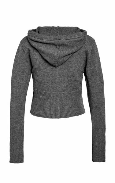 Nouria Zip Cardigan in Medium Gray Melange