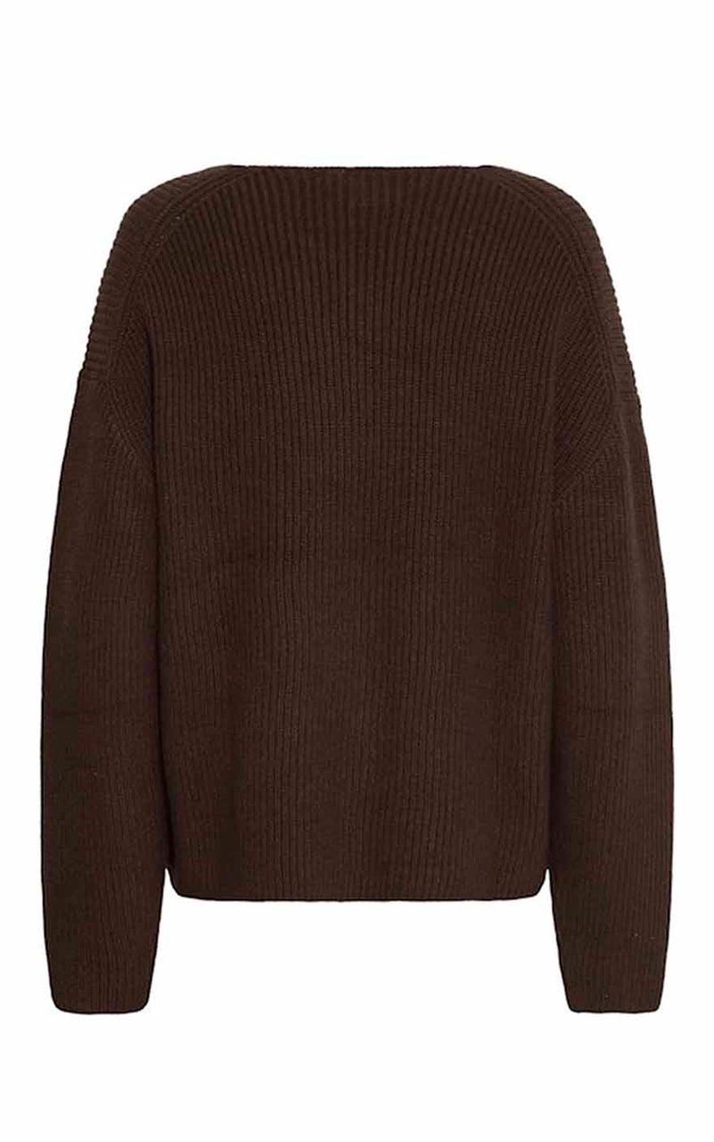 Chana Long Sleeve Sweater in Coffee Bean