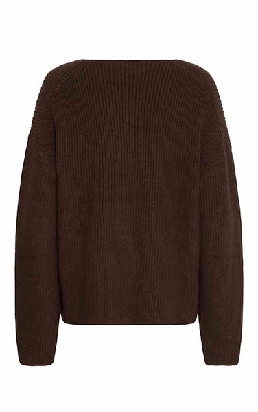 Chana Long Sleeve Sweater in Coffee Bean