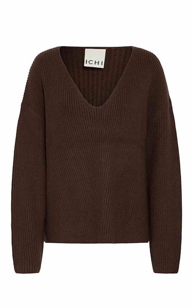 Chana Long Sleeve Sweater in Coffee Bean