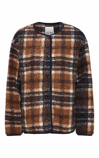 Kolira Jacket in Dark Navy Check