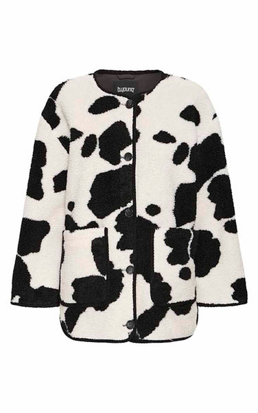 Cotata Jacket in Black Cow Fleece