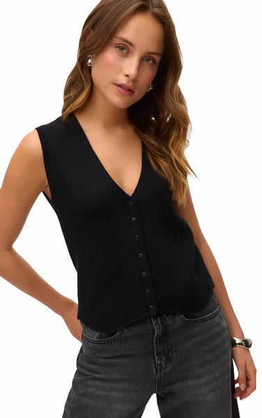 Gold Art Vest in Black