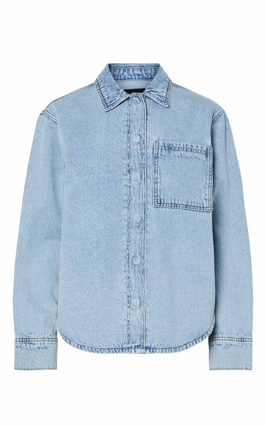 Jophine Denim Shirt in Light Blue Denim
