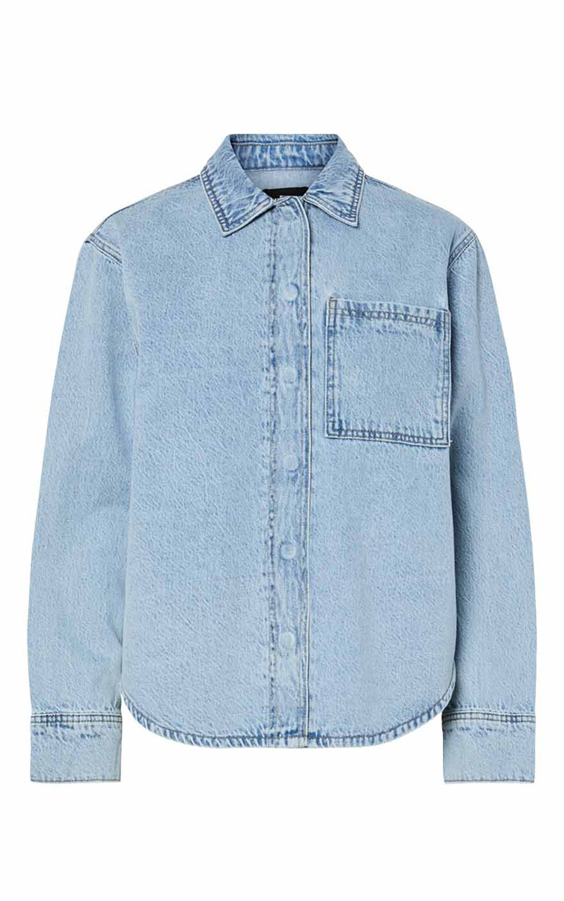 Jophine Denim Shirt in Light Blue Denim