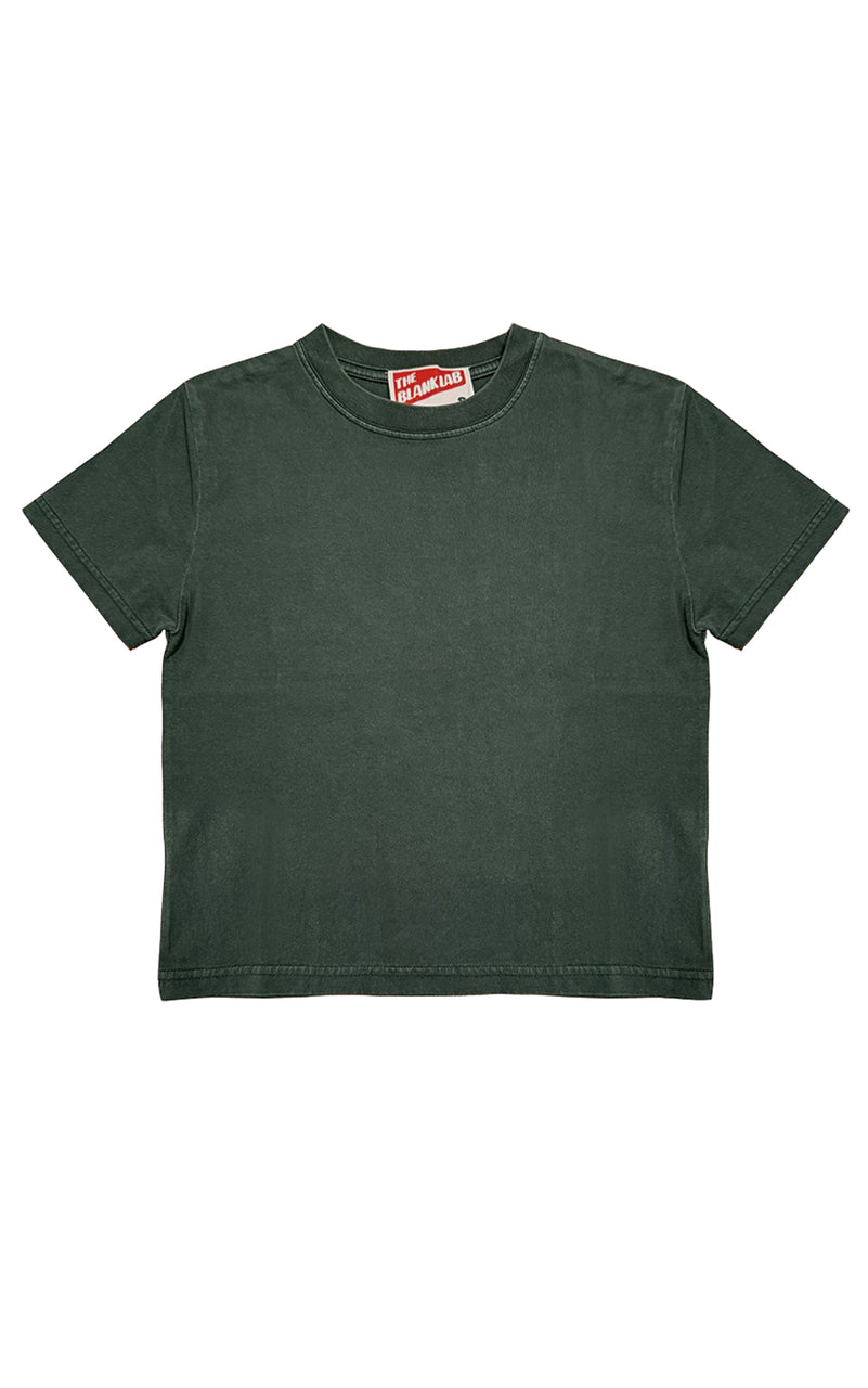 Lil Mineral Wash Tee in Dark Green