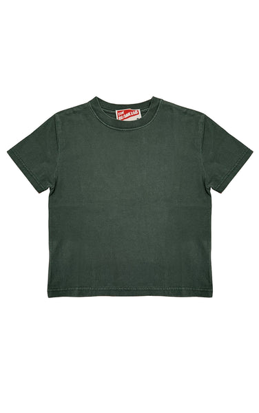 Lil Mineral Wash Tee in Dark Green