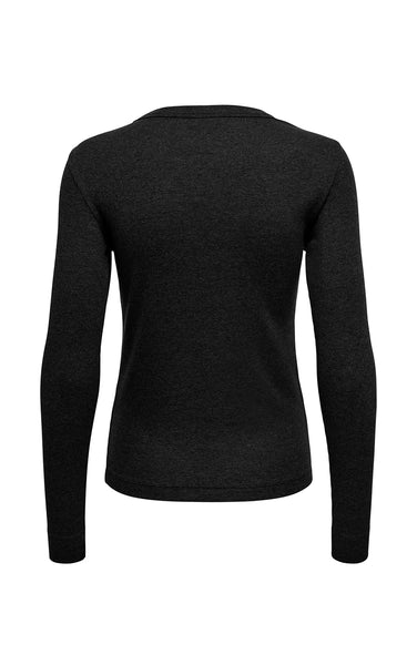 Lucky O-Neck Long Sleeve in Black