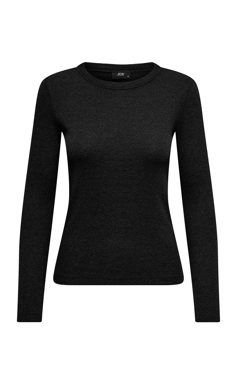 Lucky O-Neck Long Sleeve in Black
