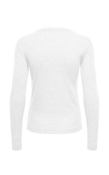 Lucky O-Neck Long Sleeve in White