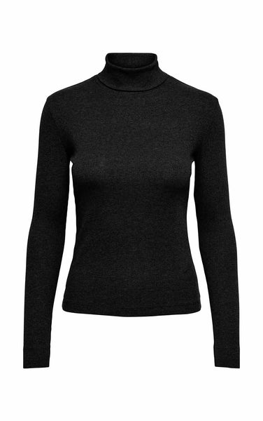 Lucky Rollneck Long Sleeve in Black