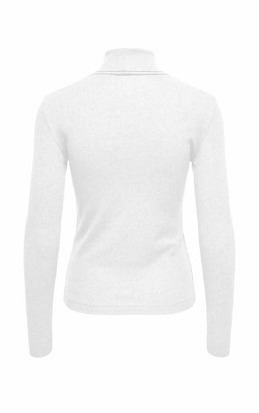 Lucky Rollneck Long Sleeve in White