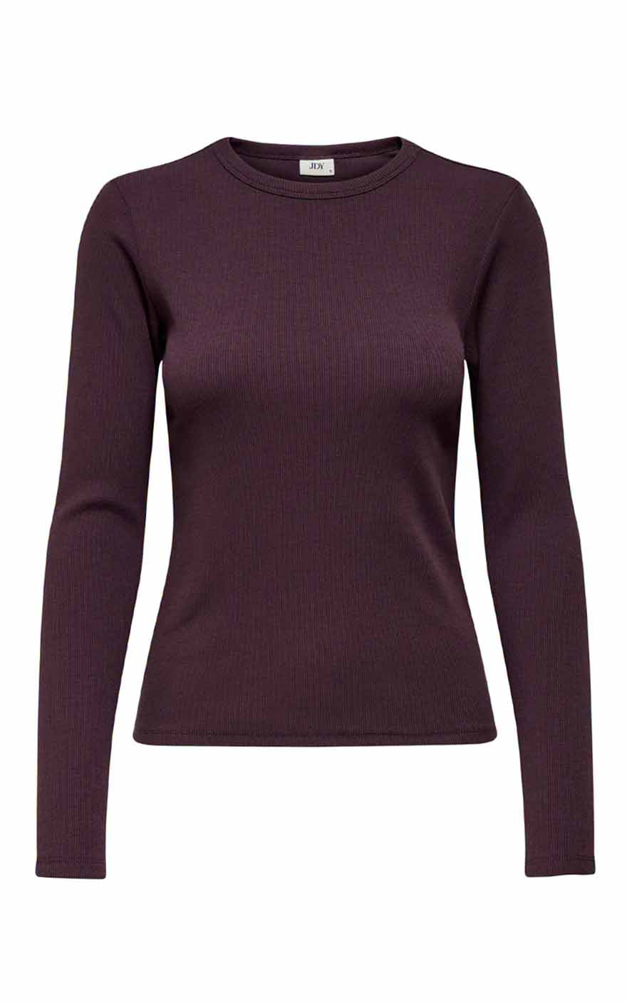 Solar Long Sleeve O-Neck Top in Fudge