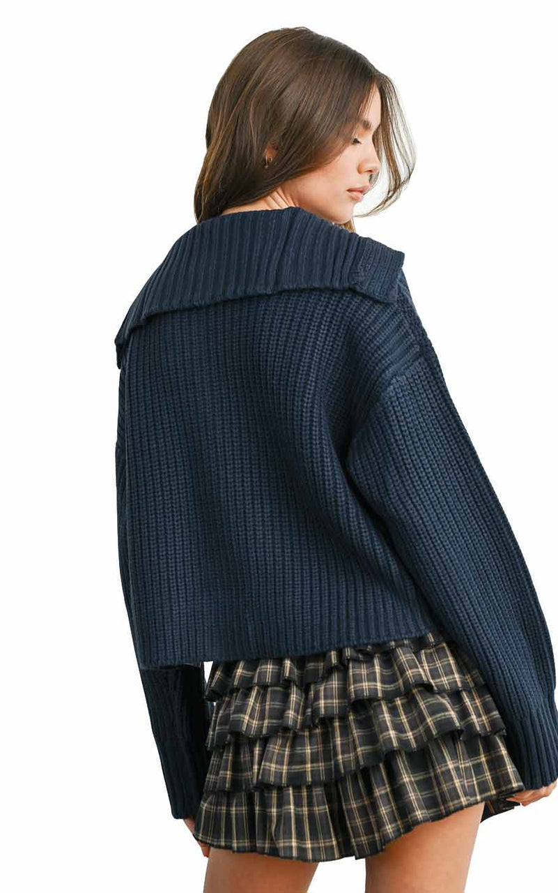 Hey Sailor Cardigan in Navy