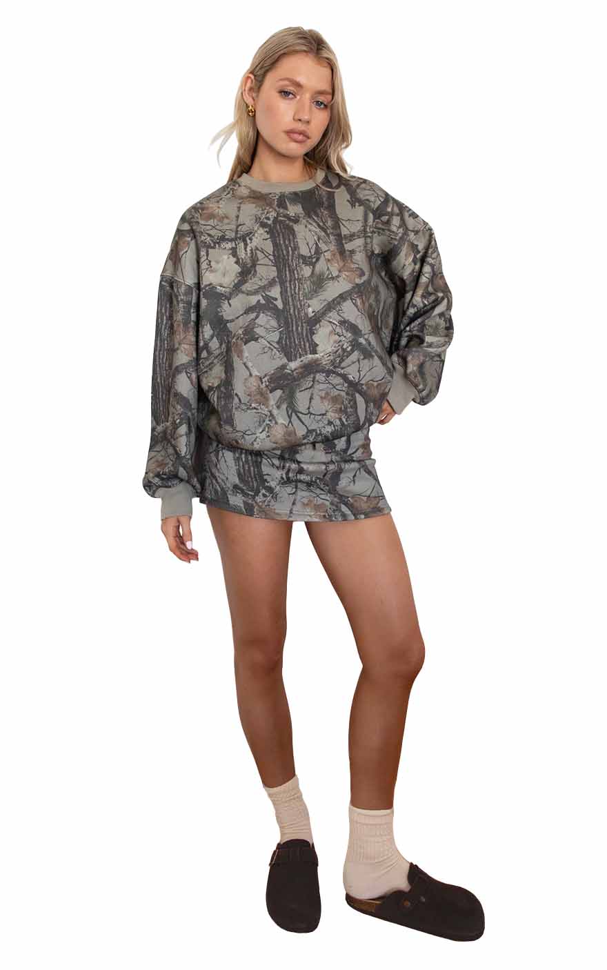 Elk Skort in Sage Camo