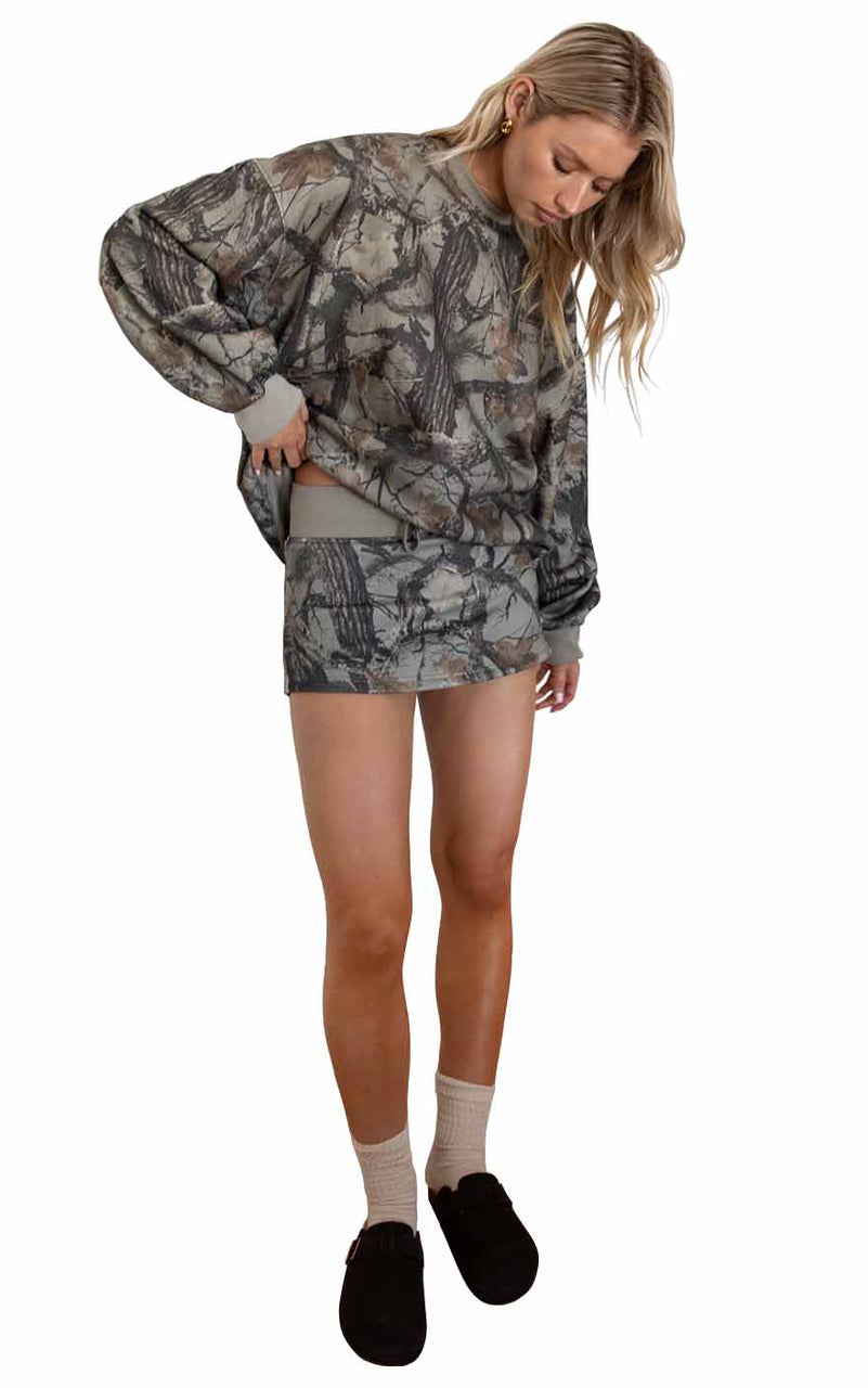 Elk Skort in Sage Camo