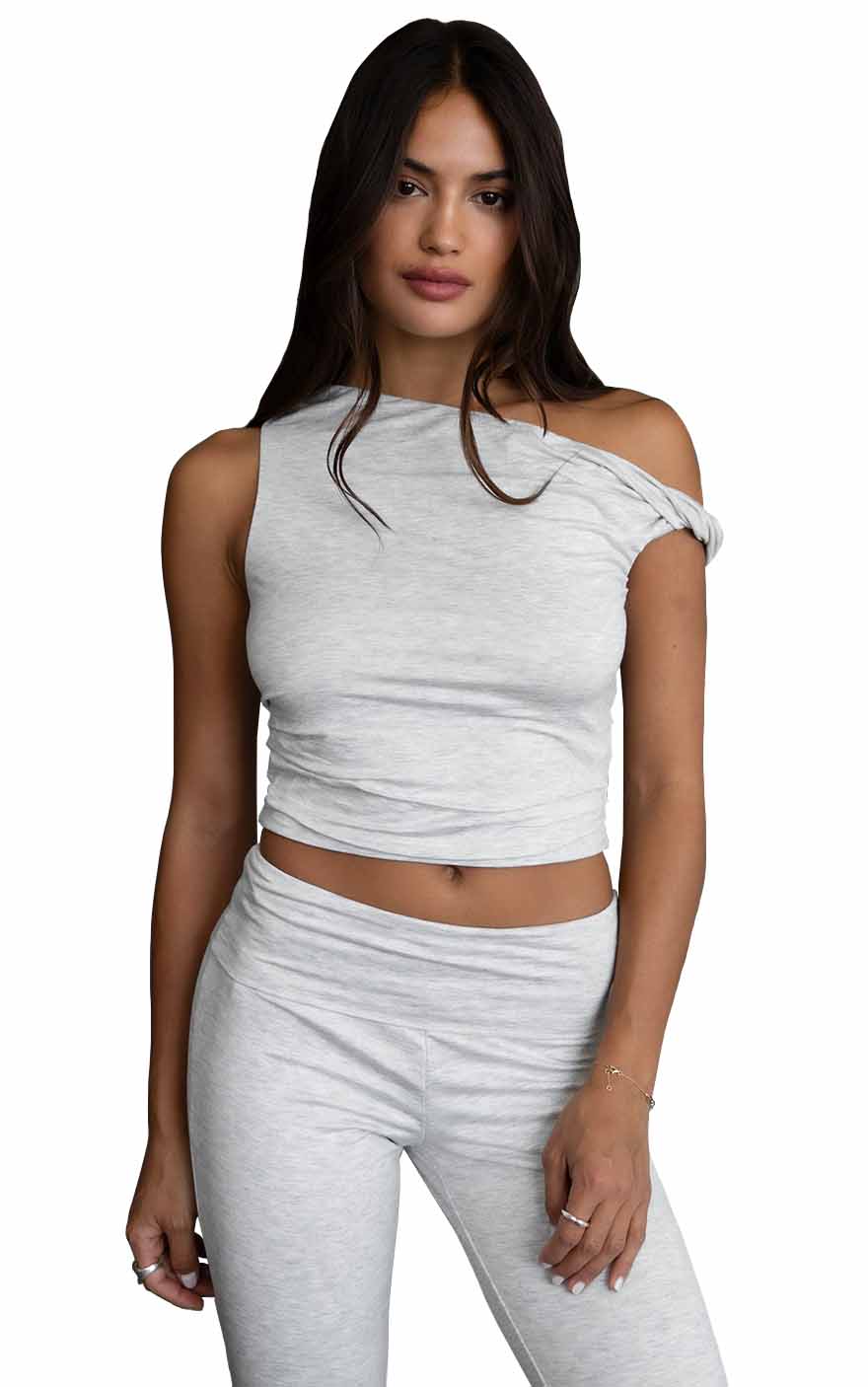 Jaime Top in Heather White