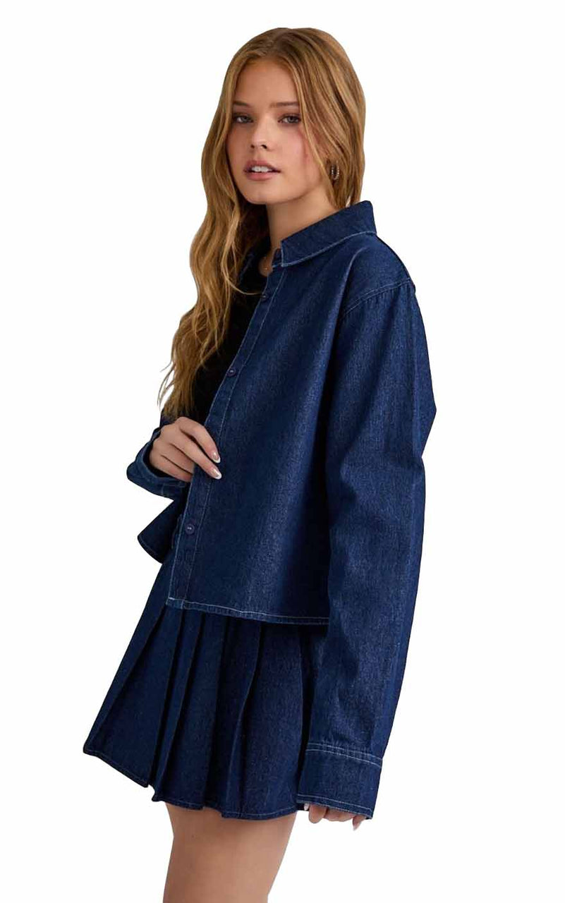 Aitana Long Sleeve Denim Top