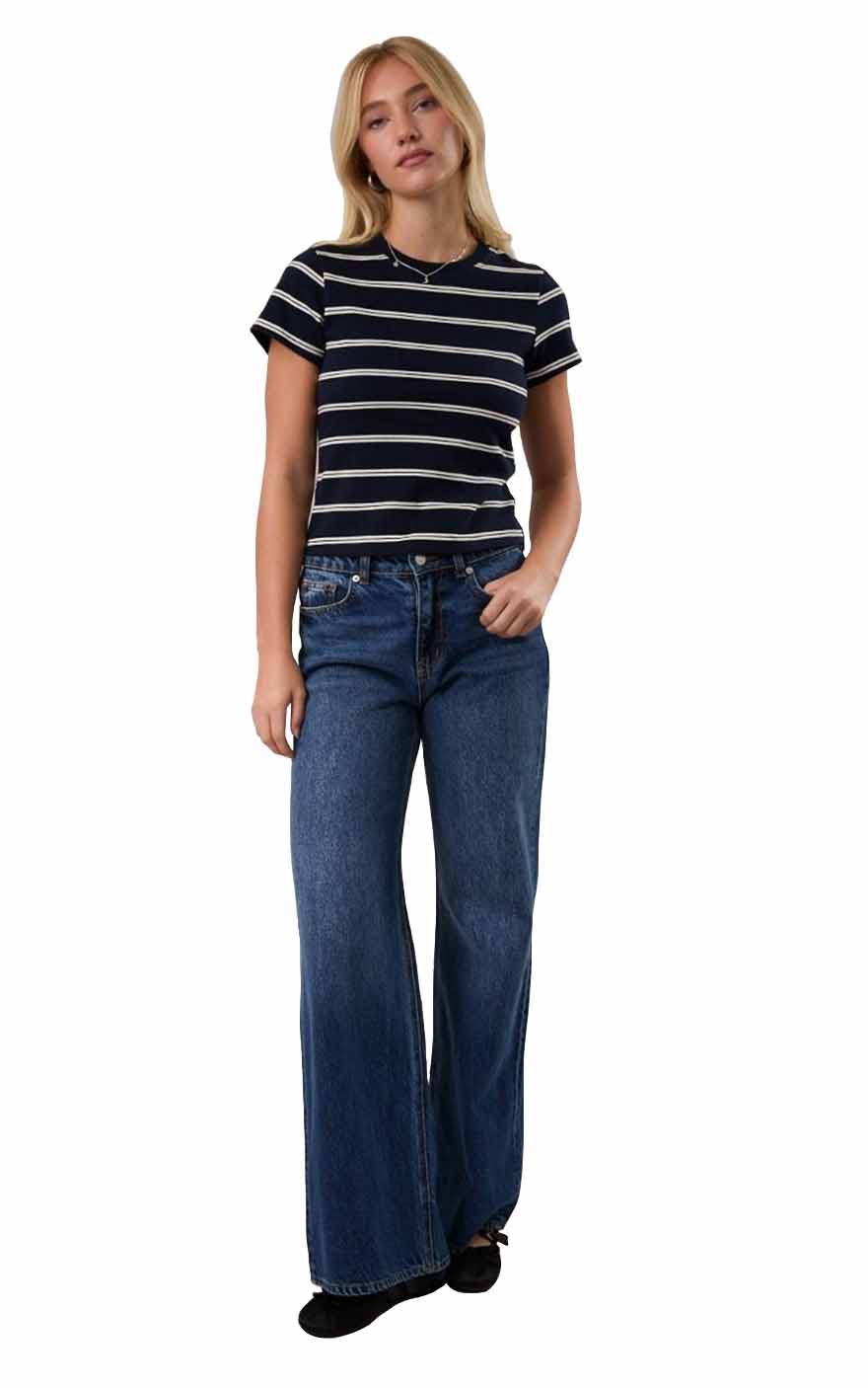 Victoria Tee in Navy