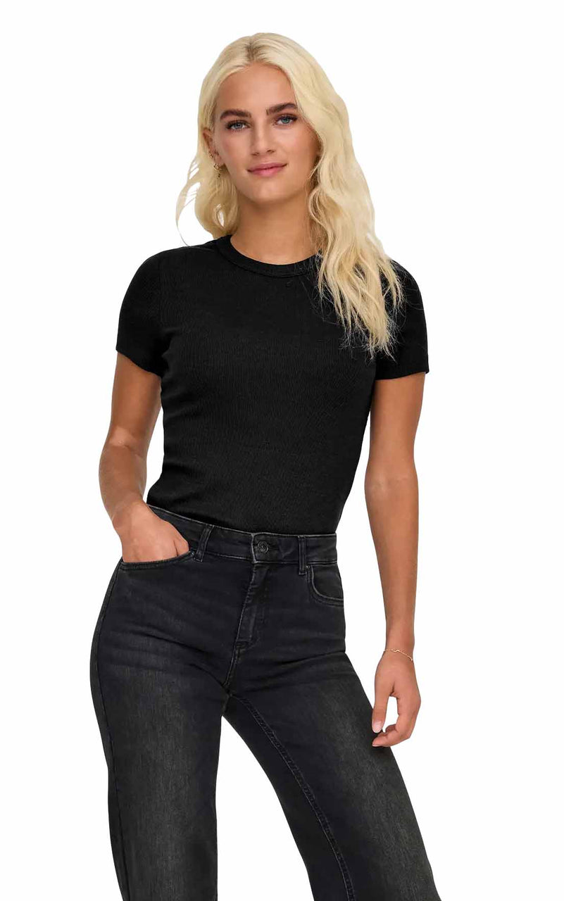 Val Short Sleeve Tee in Black