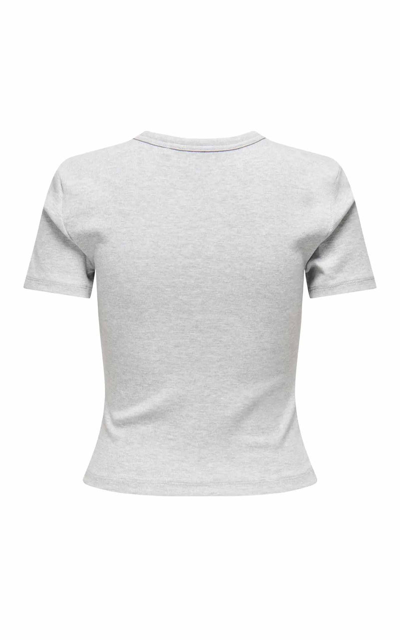 Val Short Sleeve Tee in Light Grey Melange