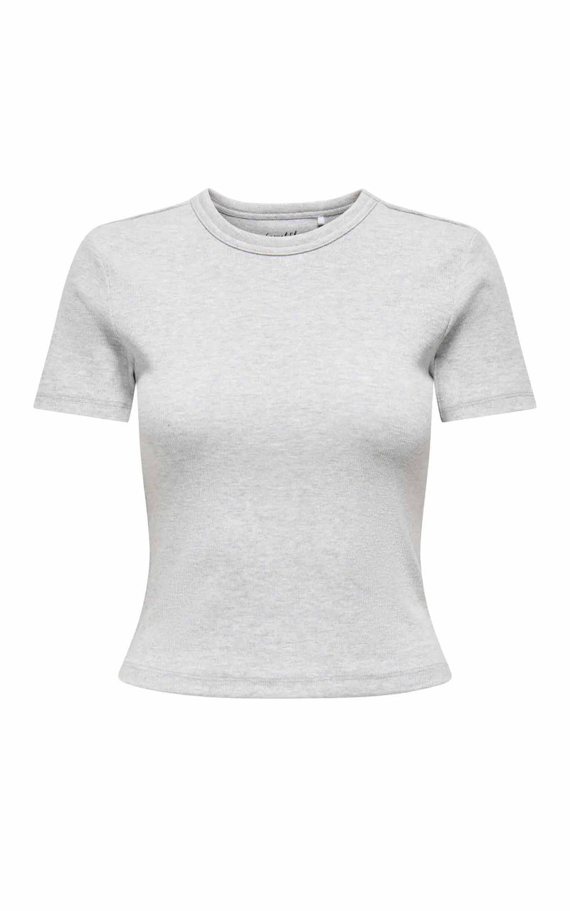 Val Short Sleeve Tee in Light Grey Melange