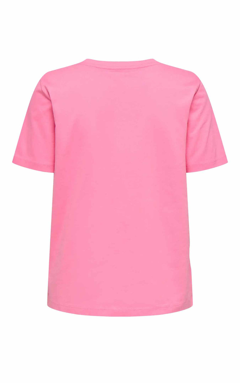 Freja Short Sleeve Tee in Sachet Pink