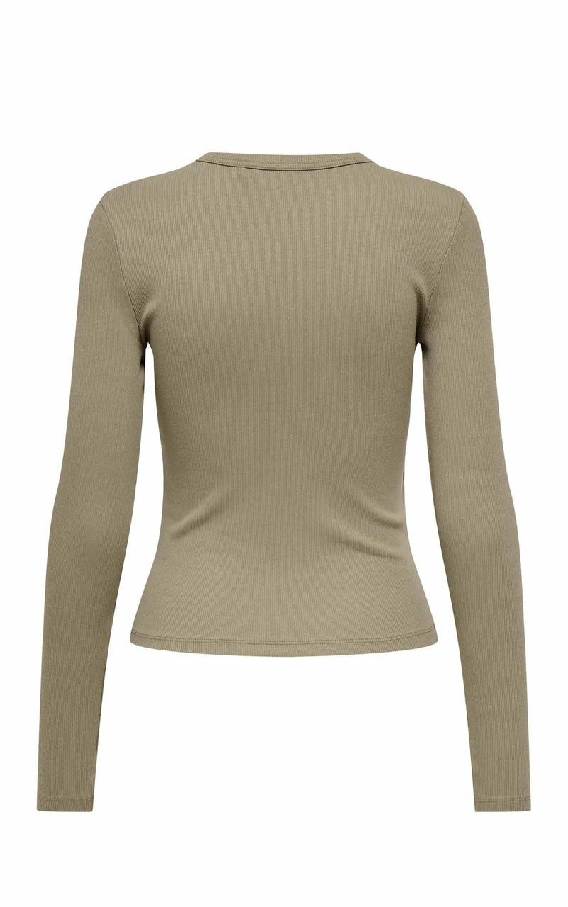 Val Long Sleeve Tee in Walnut