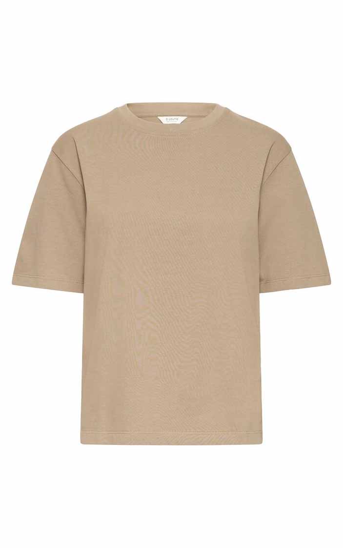 Trollo Crew Tee in Chinchilla Brown