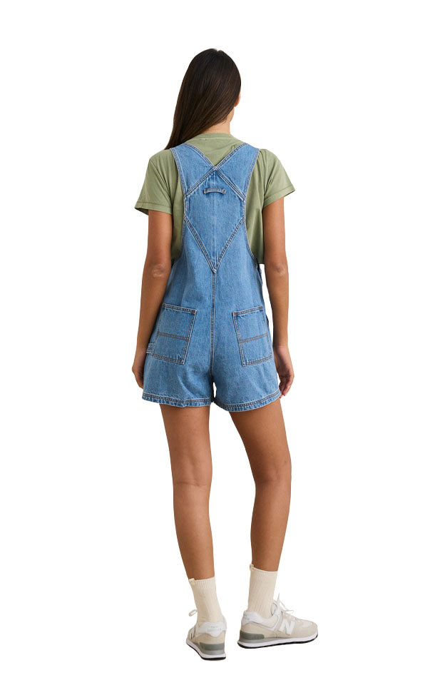 Tide Short Overall in Worn Indigo