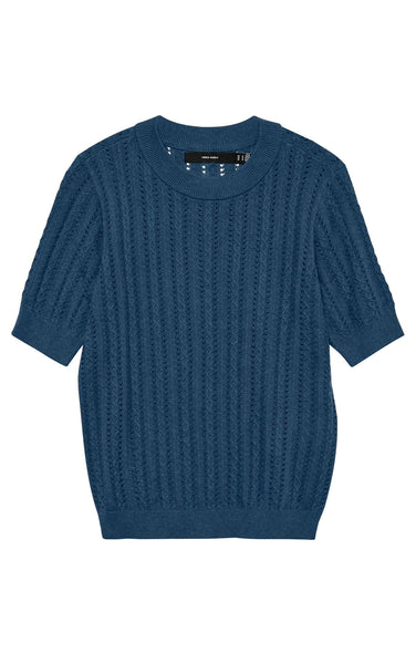 Morena 2/4 O-Neck in Dark Denim