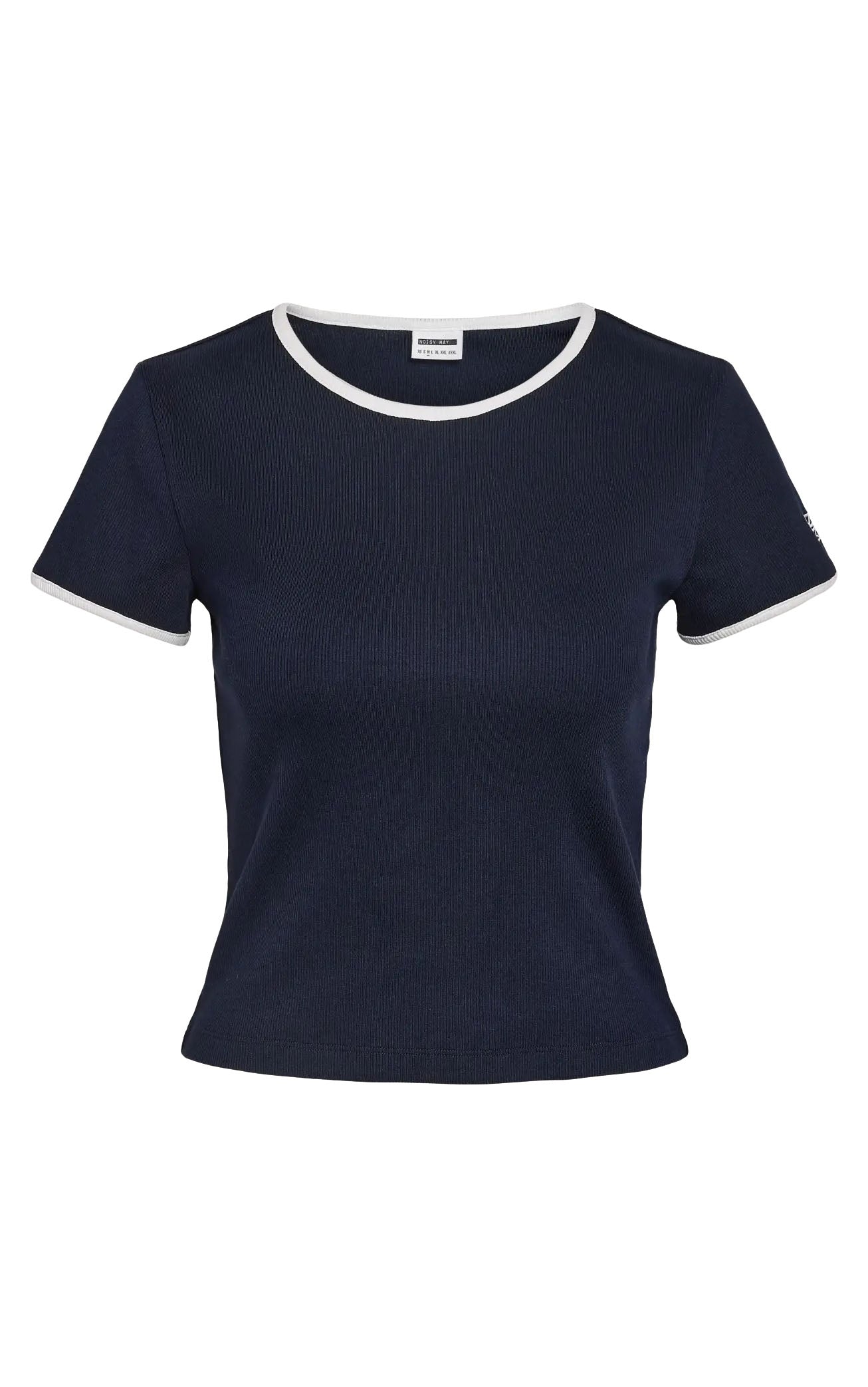 Judy Contrast Tee in Navy Blazer with Cloud