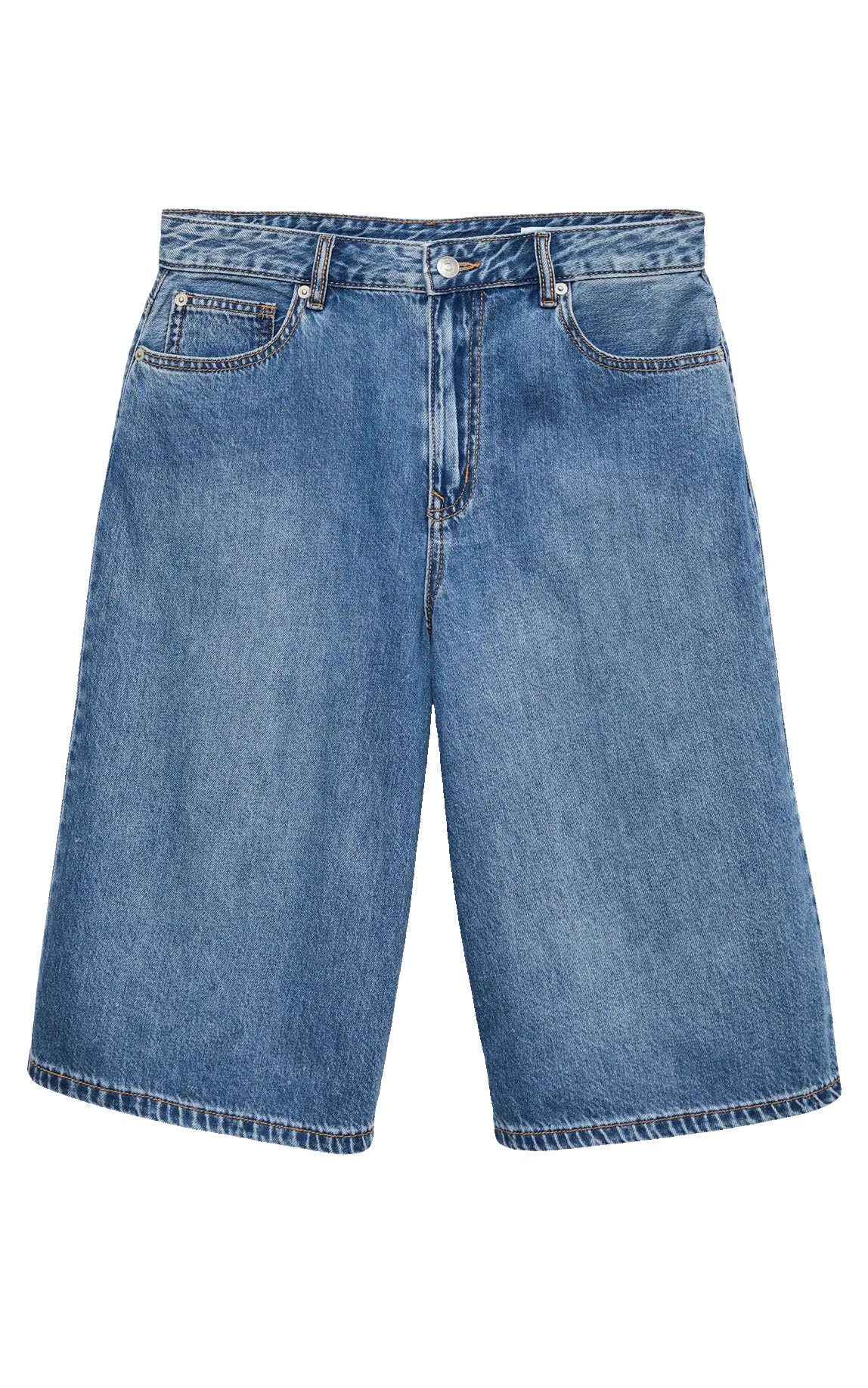 Alvida Jorts in Medium Blue Denim
