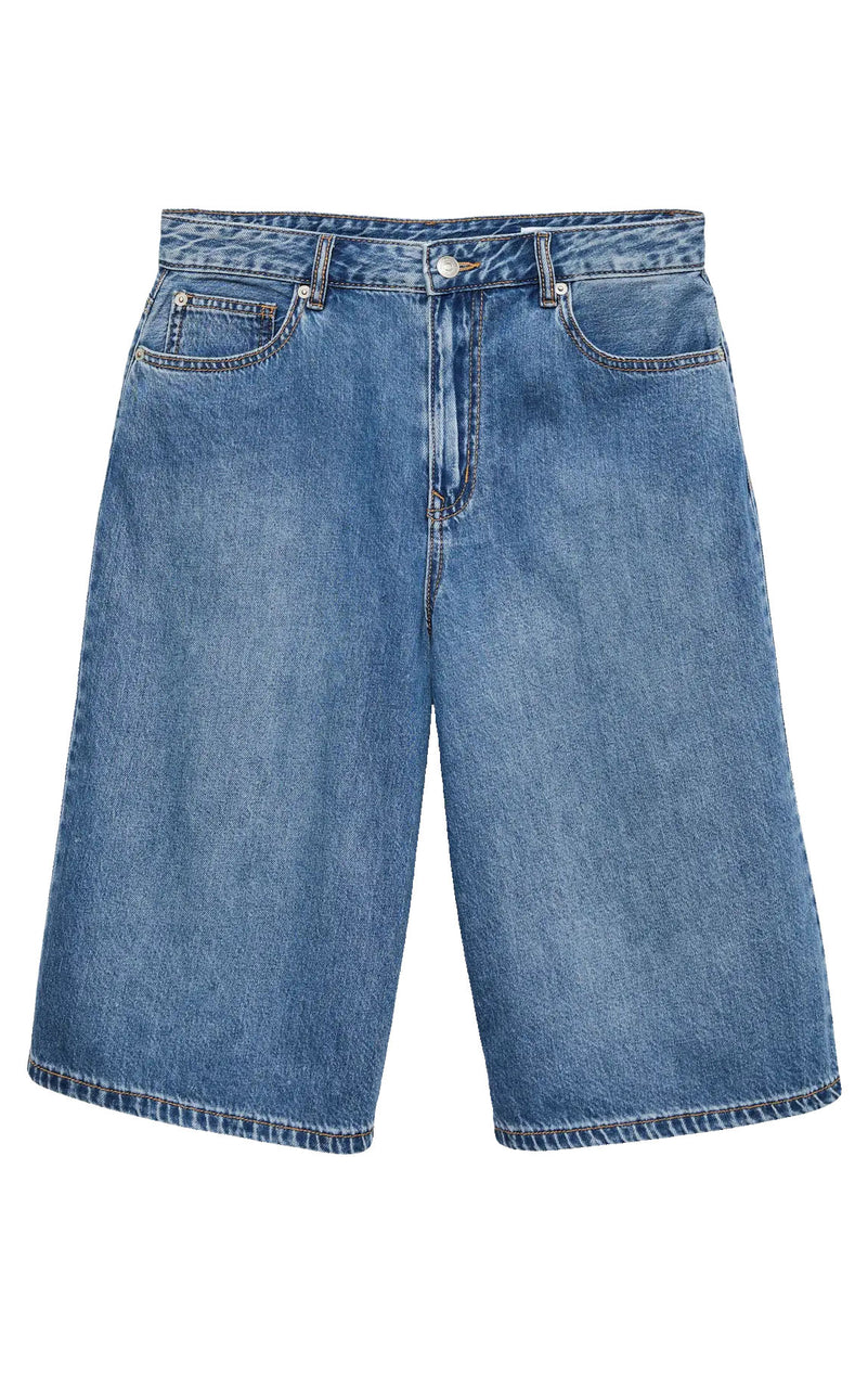Alvida Jorts in Medium Blue Denim