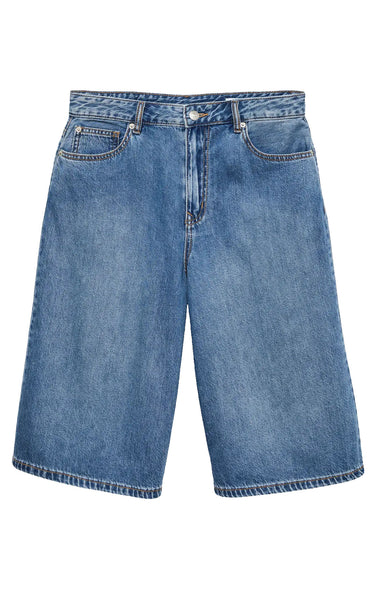 Alvida Jorts in Medium Blue Denim