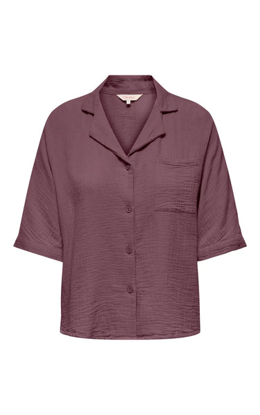 Thyra Short Sleeve Shirt in Rose Brown