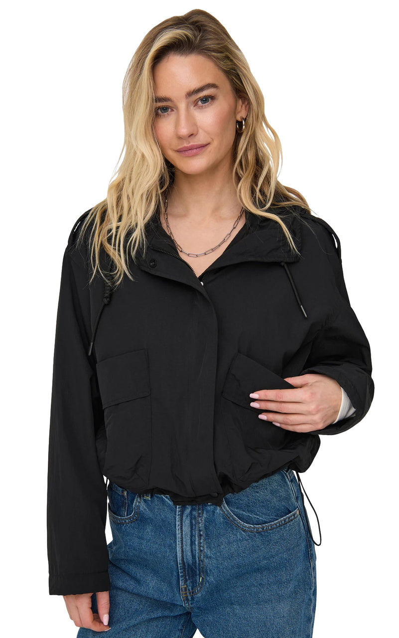 Mamba Short Parka Jacket in Black