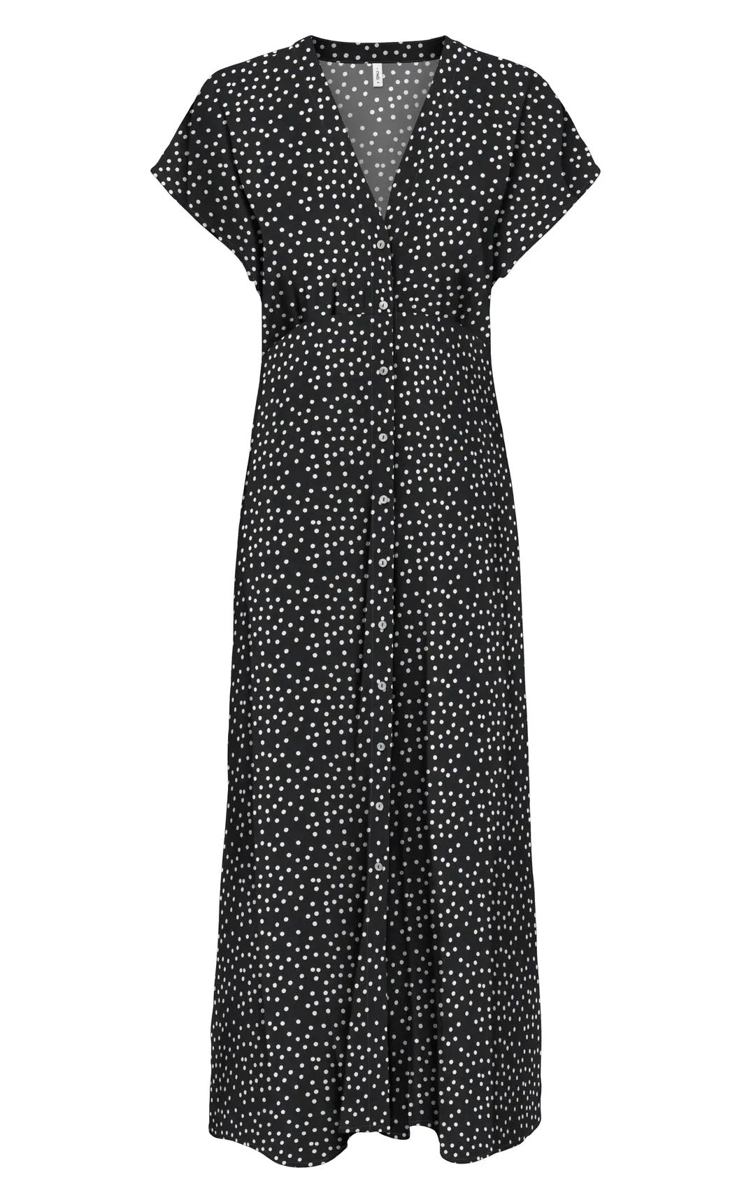 Nova Mollie Long Dress in Black with Cool Dots