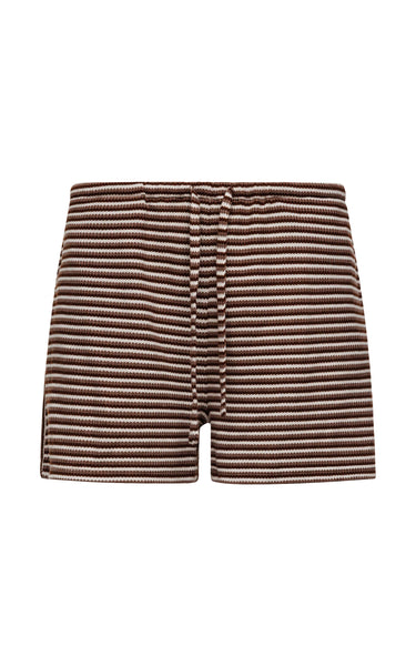 Chloe Stripe Short in Gradient Brown