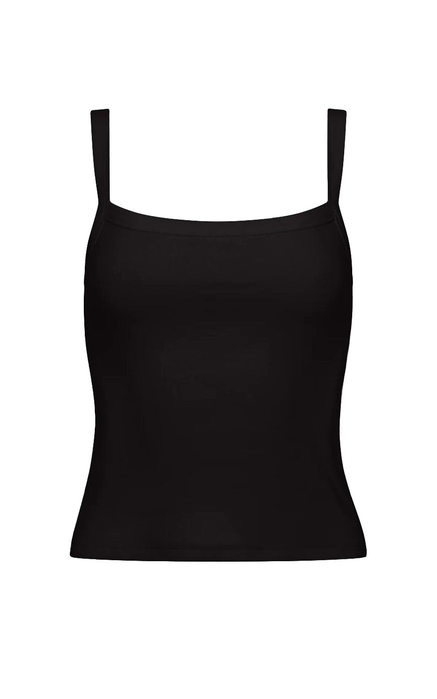 Solene Sexyback Tank in Black
